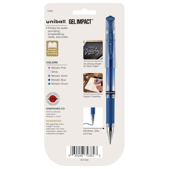 Uniball™ Gel Impact® 1mm Bold Metallic Gel Pens